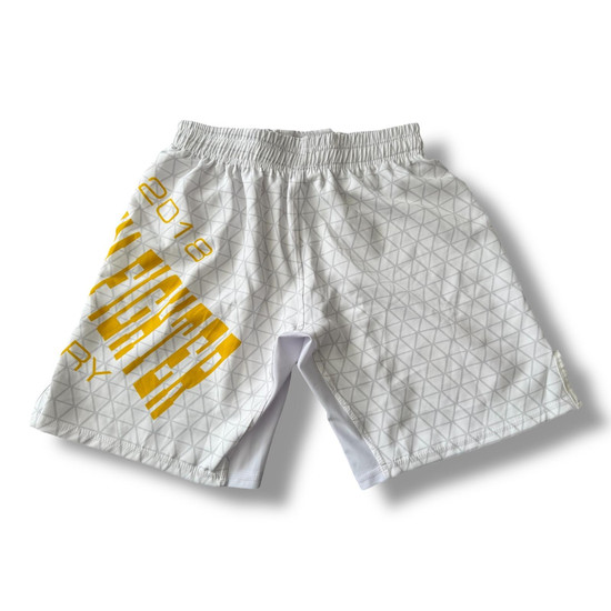 Premium Fighter MMA Short White Carbon edition ( CombatX Fusion )